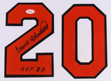 Frank Robinson Signed Orioles 35" x 43" Custom Framed Jersey Inscribed "HOF 82"