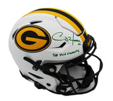 Clay Matthews Signed Green Bay Speed Flex Authentic Lunar NFL Helmet w/SB Champ