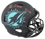 Dolphins Mike Gesicki Fins Up! Signed Eclipse Full Size Speed Rep Helmet BAS Wit