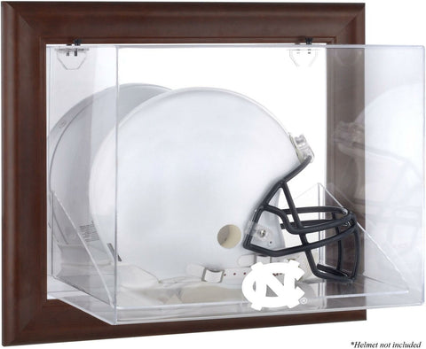 North Carolina Brown Framed Wall-Mountable Tar Heels Helmet Display Case