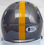 Antonio Brown Autographed Steelers Black Chrome Speed Mini Helmet Beckett C28753
