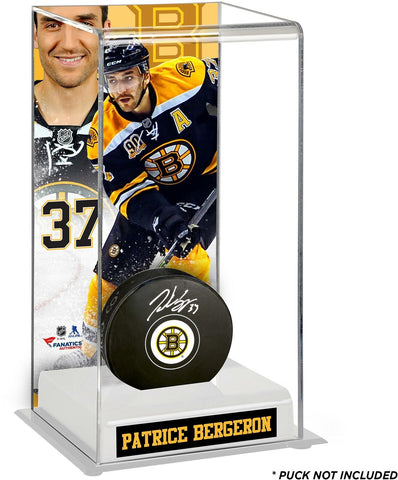 Patrice Bergeron Boston Bruins Deluxe Tall Hockey Puck Case - Fanatics