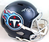 AJ Brown Autographed Tennessee Titans Full Size Speed Helmet - Beckett W *Silver