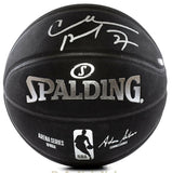 CHARLES BARKLEY Autographed Replica Black Spalding Basketball PANINI