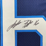 Autographed/Signed Treylon Burks Tennessee Dark Blue Jersey Beckett BAS COA