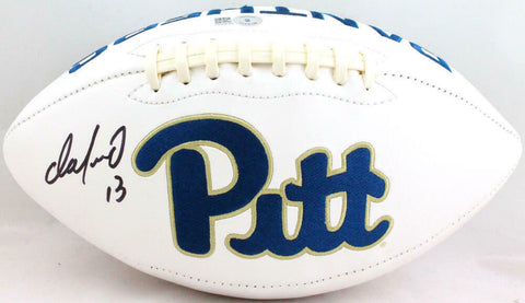 Dan Marino Autographed Pittsburgh Panthers Logo Football- Beckett W *Black