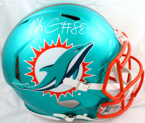 Mike Gesicki Autographed Dolphins F/S Flash Speed Authentic Helmet-BeckettW Holo
