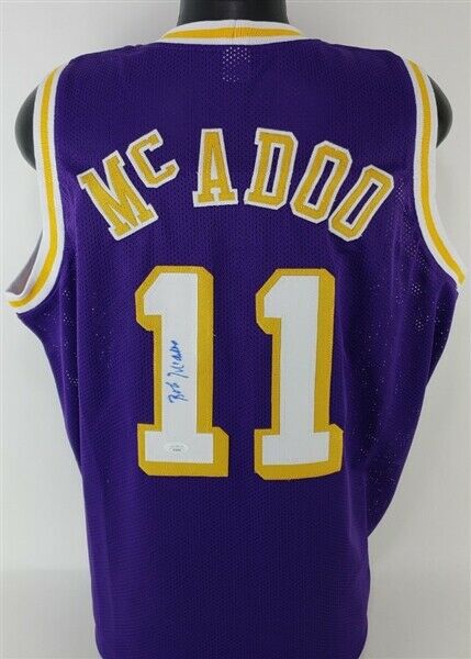 Bob McAdoo Signed Los Angeles Lakers Jersey (JSA COA) NBA Hall of