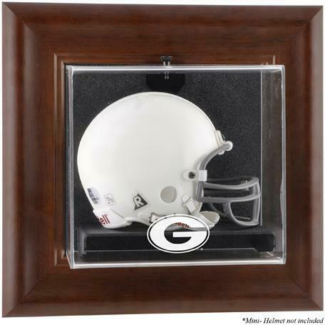 Georgia Bulldogs Brown Framed Wall-Mountable Mini Helmet Display Case - Fanatics