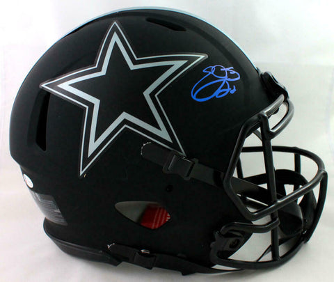 Emmitt Smith Signed Cowboys F/S Eclipse Authentic Helmet - Beckett W Auth *Blue