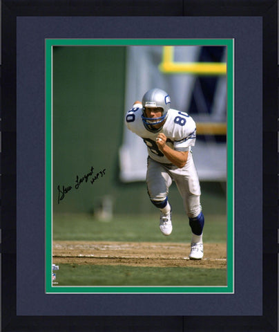FRMD Steve Largent Seattle Seahawks Signed 16x20 Running Photo with HOF 95 Insc
