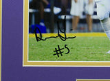 Derrius Guice Signed Framed LSU Tigers 11x14 Football Photo JSA