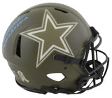 Roger Staubach "CA" Signed Salute To Service F/S Speed Proline Helmet BAS Wit