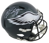Eagles Miles Sanders Authentic Signed Full Size Speed Rep Helmet JSA Witness