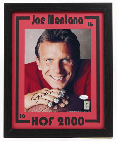 Joe Montana Signed San Francisco 49ers 13 x 16 Framed Photo (JSA COA) All Pro QB
