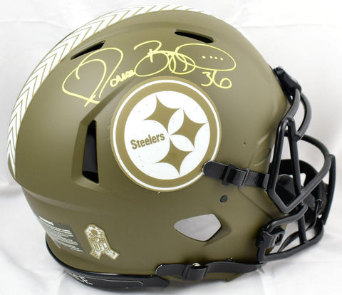 Jerome Bettis Signed Steelers F/S Salute to Service Speed Auth Helmet-Beckett W