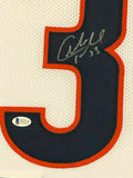 Charles (Peanut) Tillman Signed Chicago Bears 35x43 Framed Jersey Beckett COA