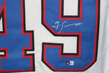 Tremaine Edmunds Autographed/Signed Pro Style White XL Jersey Beckett 38411