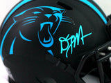 DJ Moore Autographed Carolina Panthers Eclipse Speed Mini Helmet- Beckett *Blue