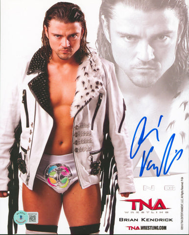 Brian Kendrick Authentic Signed 8x10 TNA Wrestling Promo Photo BAS #BG90734