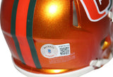 Warren Sapp Autographed Miami Hurricanes Flash Mini Helmet Beckett 35978