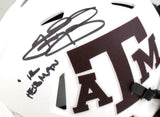 Johnny Manziel Autographed TX A&M Lunar Speed Mini Helmet w/Heisman- Beckett W*B