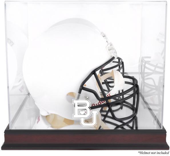 Baylor Bears Mahogany Base Logo Helmet Display Case w/Mirror Back