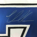 FRAMED Autographed/Signed VICTOR HEDMAN 33x42 Tampa Bay White Jersey JSA COA