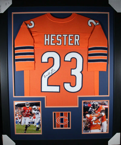 DEVIN HESTER (Bears orange TOWER) Signed Autographed Framed Jersey JSA