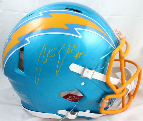 Austin Ekeler Autographed LA Chargers F/S Flash Speed Authentic Helmet-PSA Auth