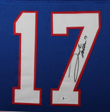 JOSH ALLEN (Bills blue SKYLINE) Signed Autographed Framed Jersey Beckett