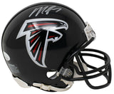 Michael Vick Signed Falcons Black Mini Replica Helmet w/Case JSA ITP
