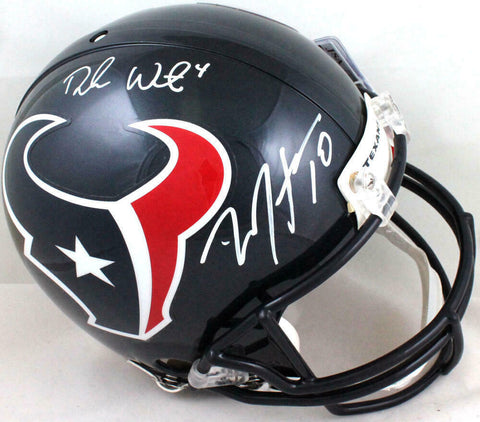 Watson & Hopkins Autographed Texans F/S Proline Helmet - JSA W Auth *White
