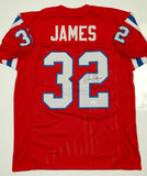 Craig James Autographed Red Pro Style Jersey- JSA Witnessed