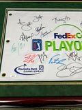 2016 Fedex Cup Playoffs Signed Autographed Flag Framed to 27x20 16 Sigs JSA