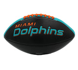 Ricky Williams Signed Miami Dolphins Embroidered Black Football w- "Grass Over T