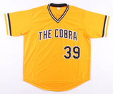 Dave Parker Signed Pittsburgh Pirates Throwback Jersey Inscribd "Cobra"(PSA COA)
