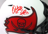 Warren Sapp Autographed Buccaneers Lunar Speed Mini Helmet w/HOF- Beckett W