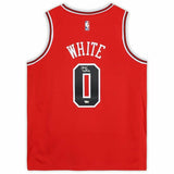 COBY WHITE Autographed Chicago Bulls Red Nike Swingman Jersey FANATICS