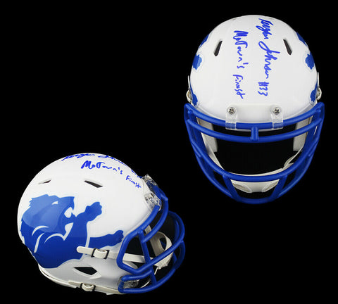 Kerryon Johnson Signed Detroit Lions Speed AMP Mini Helmet - "MoTown's Finest"