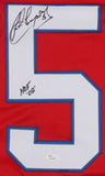 Rod Langway Signed Washington Capitals Jersey Inscrib HOF 02 (JSA COA) 500 Goals