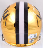 Ja'Marr Chase Autographed LSU Tigers Chrome Speed Mini Helmet-Beckett W Holo