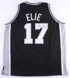 Mario Elie Signed San Antonio Spurs Jersey (JSA COA) 3xNBA Champion (94, 95, 99)