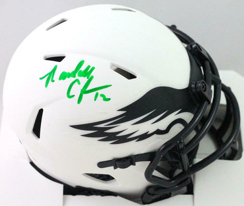 Randall Cunningham Autographed Eagles Lunar Speed Mini Helmet-Beckett W Hologram