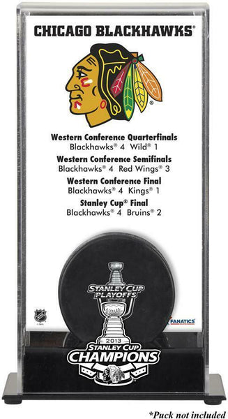 Chicago Blackhawks 2013 Stanley Cup Champions Logo Standard Puck Display Case