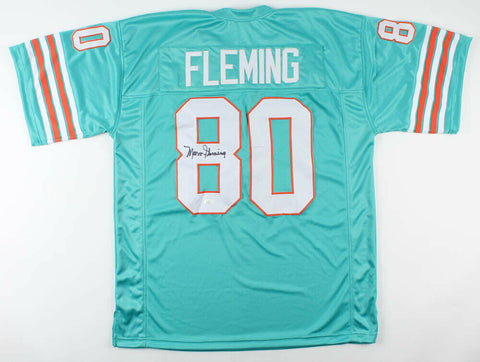 Marv Fleming Signed Miami Dolphins Teal Jersey (JSA COA) 4xSuper Bowl Champion