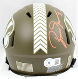 Boomer Esiason Signed Bengals Salute to Service Speed Mini Helmet-Beckett W Holo