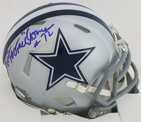 Ed "Too Tall" Jones Signed Dallas Cowboys Mini-Helmet (JSA COA) 3xPro Bowl D.E.