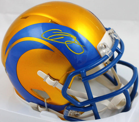 Odell Beckham Jr. Autographed Los Angeles Rams Flash Speed Mini Helmet-BAW Holo