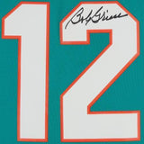 Framed Bob Griese Miami Dolphins Autographed Mitchell & Ness Aqua Replica Jersey